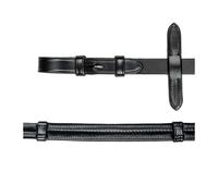 Rênes pour cheval en cuir Waldhausen Supersoft Noir 16 cm