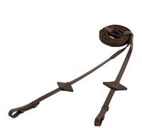 Rênes pour cheval en sangle cuir BR Equitation Noir Poney