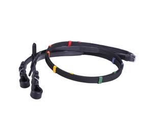 Rênes pour cheval stops colorés QHP Noir Shetland