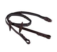Rênes pour cheval super grip et stops QHP Marron Full