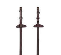 Rênes pour cheval tissu avec bouchon Equiline Marron TU