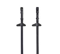 Rênes pour cheval tissu avec bouchon Equiline Noir TU