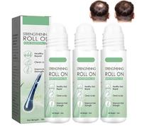 Renew Hair X, Renew Hair X Roll-on Hair et Beard Regrow, Traitement de repousse des cheveux pour la perte de cheveux, repousse des cheveux et de la barbe, sérum à bille pour homme et femme (3 pièces)