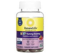 Renew Life, Gomme Ventre Enfants, Prébiotiques et Probiotiques, Framboise, 30 Gommes