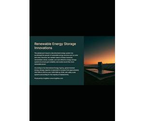 Renewable Energy Storage Innovations: From Grid Batteries to Next-Gen Materials
