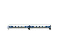 RENFE, pack 2 wagons Talgo 200, 2ème lanche et bleue avec bande jaune, ep. V