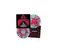 Renfield/Vinyle Bleu Océan avec Eclaboussures Roses et Rouges