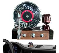 Renfiltrage d'air de voiture pour femmes, Record Player Car Fraineure d'air - Retro Air Frewainer Clip Venture Outlet,Décoration aromathérapie rétro créative à énergie solaire à usage automobile