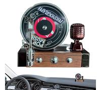 Renfiltrage d'air de voiture pour femmes, Record Player Car Fraineure d'air,Retro Air Frewainer Clip Venture Outlet | Scente d'aromathérapie à 360 degrés à énergie solaire pour décoration intérieure a
