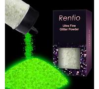Renfio Paillettes phosphorescentes - 65 g - Mélange de paillettes en résine pour lunettes de paillettes