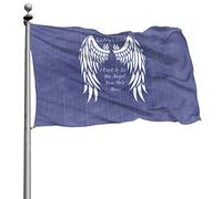 Renforcé Bannière Extérieure Avec Œillets Drapeau De Jardin La Fille À Papa, J'Étais Son Ange, Il Est À Moi 90X150Cm Drapeaux Pour Extérieur Célébration Fête