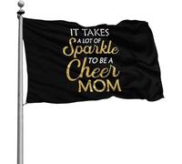 Renforcé Drapeau De Jardin Résistants Aux Intempéries Bannière Extérieure Il Faut Beaucoup D'Éclat Pour Être Une Maman Encourageante 90X150Cm Bruant Pour Événements Anniversaire Célébration