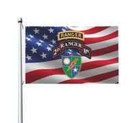 Renforcé Drapeau De Pirate 2E Bataillon 75E Drapeaux Avec Œillets Bannière Extérieure Pour Fête Intérieur Jardin 90X150Cm