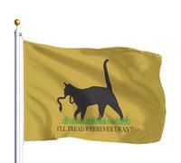 Renforcé Drapeau De Vacances Je Marcherai Où Bon Me Semble Drapeaux Double Couture Bunting Pour Jardin Célébration Maison 90X150Cm