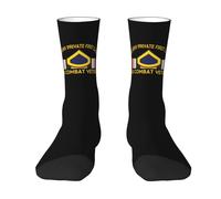 Renforcées Chaussettes Sport, Soldat de première classe de l'armée américaine, vétéran de combat en Irak, Socquettes de Sport Respirantes Chaussettes Courtes pour Homme Cyclisme 40cm