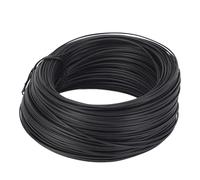 Renforcement en acier à attachement de fil Galvanisé en PVC Tie Fil 0,55 Type plat 85m Longueur pour le jardinage de la construction et les projets d'amélioration de la maison (Noir)