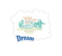 renforcement wordcloud Chinois Great Wall Stickers Citation Rêve Vinyle Stickers