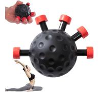 Renfort de poignée élastique pour -bras, outil de musculation, design de doigt, renforcement musculaire, taille portable, parfait pour la maison, le bureau, (noir/rouge)