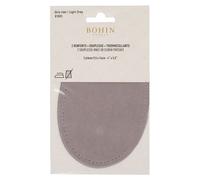 Renfort Thermocollant Suédine 2 Pcs Gris Clair
