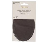 Renfort Thermocollant Suédine 2 Pcs Gris Foncé