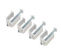 Rengue Coffre de Camionnette Pince, Kit de Montage en Aluminium | Acier zingué, Installation sans Perçage, Compatible Universel pour Véhicules, Conception de Rondelle Large en Haut, Longue