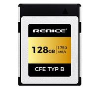 RENICE Pro Carte compactflash CFexpress Type B 128GB Lecture Continue 1750MB/S Ecriture Continue 1500MB/S Adoptez PCIe Mode pSLC Support Vidéos en 8K pour Photographe Caméra Professionnel