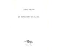 Reniement de Babel - Chantal Golovine - Unes Eds - broché - Poésie