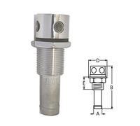 Reniflard 19mm Droit Event Carburant Gasoil INOX 316 - A4