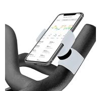 Renimove Support Telephone Velo Appartement Home Trainer Tapis de Course Compatible avec Les Smartphones jusqu'a 7,5" d'ecran Fixation sécurisée et Stable Rotation a 360° (Blanc)