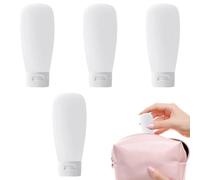 Rénits de voyage rechargeables - bouteilles de toilette portables de 100 ml, tubes liquides vides compacts, supports de stockage en plastique à l'épreuve, pots de taille de voyage légers | Idéal pour