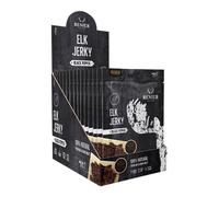 Renjer Elk Jerky with Black Pepper - Lot de 15 (15 x 25 g) - Expérience gustative nordique authentique, viande de gibier, qualité gourmande, collation parfaite pour les déplacements