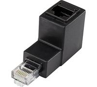 Renkforce Adaptateur RJ45 CAT5e coudé à 90° vers le bas (CAT5e, 0 m), Câble réseau