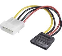 Renkforce alimentation Adaptateur [1x Alimentation IDE mâle 4 pôles - 1x Alimentation SATA femelle 15 pôles] 0.12 m noir, rouge