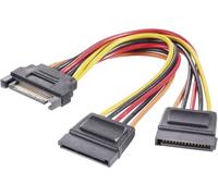 Renkforce alimentation Adaptateur Y [1x Alimentation SATA mâle 15 pôles - 2x Alimentation SATA femelle 15 pôles] 0.15 m noir