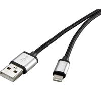 Renkforce Apple iPad/iPhone/iPod Câble de raccordement [1x USB 2.0 type A mâle - 1x Dock mâle Lightning] 0.50 m gris foncé