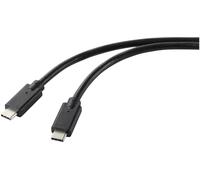 Renkforce Câble de charge USB USB 2.0 USB-C® mâle, USB-C® mâle 2.00 m noir gaine TPE RF-5251922
