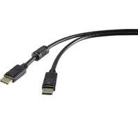 Renkforce Câble de connexion DisplayPort mâle, DisplayPort mâle 0.50 m noir UHD 4K @ 60 Hz plaqué or