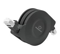Renkforce Câble réseau RF-4476386 RJ45 Cat6a U/FTP 1,5 m plat noir avec enrouleur 1 pièce