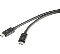 Renkforce Câble Thunderbolt™ Thunderbolt™ 4 Fiche mâle Thunderbolt® (USB-C™), Fiche mâle Thunderbolt® (USB-C™) 0.80 m noir blindage double RF-5235980