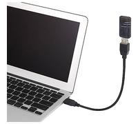 Renkforce Câble USB 2.0 USB-A mâle USB A Femelle 0,16 m Noir Flexible col de Cygne câble plaqué Or