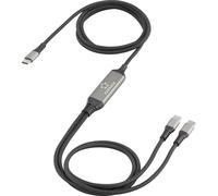 Renkforce Câble USB-C® en Y USB 2.0 USB-C® mâle 1.50 m noir RF-6721084