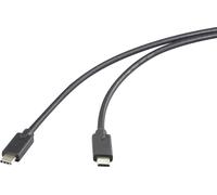 Renkforce Câble USB-C USB 3.2 Gen2x2 USB-C® mâle, USB-C® mâle 0.50 m noir gaine TPE RF-5501100