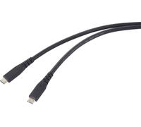 Renkforce Câble USB-C USB4™ USB-C® 0.50 m noir gaine TPE RF-6662038