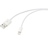 Renkforce Câble USB USB 2.0 USB-A mâle, Apple Lightning mâle 2.00 m Blanc (givré) RF-5724086 (RF-5724086)