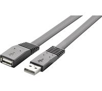 Renkforce Câble USB USB 2.0 USB-A mâle, USB-A femelle 2.00 m noir très flexible RF-4096134