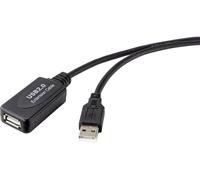Renkforce Câble USB USB 2.0 USB-A mâle, USB-A femelle 20.00 m noir actif avec amplification du signal RF-4535088
