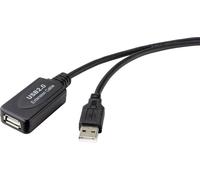 Renkforce Câble USB USB 2.0 USB-A mâle, USB-A femelle 20.00 m noir actif avec amplification du signal RF-4535088