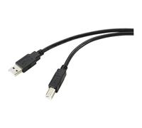 Renkforce Câble USB USB 2.0 USB-A mâle, USB-B mâle 10.00 m noir blindage par