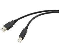 Renkforce Câble USB USB 2.0 USB-A mâle, USB-B mâle 10.00 m noir blindage par tresse RF-5770782