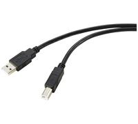 Renkforce Câble USB USB 2.0 USB-A mâle, USB-B mâle 20.00 m noir blindage par tresse RF-5720372